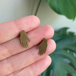 While Odin Sleeps Hand Earrings